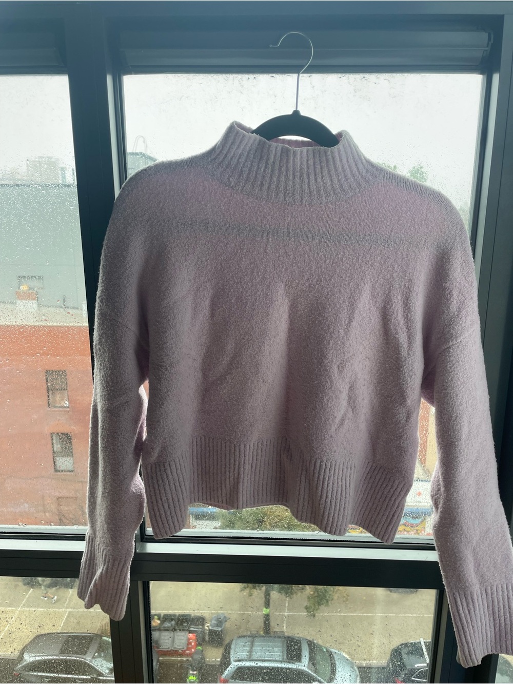 & Other Stories Pastel Lavender Mock Neck Sweater